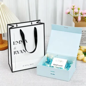Custom Luxury Blue Folding Magnetic Box Mailing Clothes Foldable Cardboard Paper Box Gift Boxes Packaging