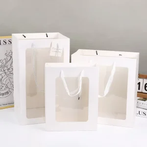 Custom Luxury Paper Printing Your Own Logo Packaging Bag with Cloth Handle for Business Jewelry & Perfume Gift