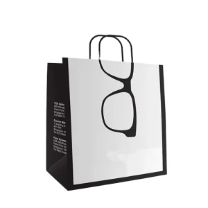 Custom Luxury White Paper Bags With Handles for Cosmetics Dresses Jewelry Eco Friendly From Factory