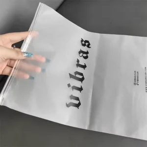 Custom Matte Frosted Factory Plastic Packaging Zipper Bags T Shirt Swimwear Zip Lock Clothing Bags With Logo