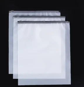Custom Matte Frosted PE CPE Plastic Zip Lock Bags Food Grade Garment Storage for Dresses T Shirts Clothing Garment Clothes Wear