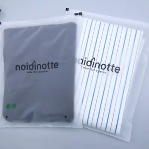 Custom Matte Frosted Plastic Packaging Zipper Bags T Shirt Swimwear Zip Lock Clothing Bags With Logo