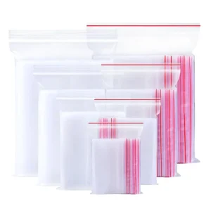 Custom Matte Transparent Reusable PE Ziplock Plastic Food Clothing Packaging Self Sealing Zip Bags LDPE CPE Packing Ziplock Bags