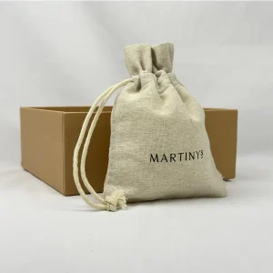 Custom Natural Cotton Drawstring Bag Eco Friendly Fabric Drawstring Packaging Recyclable Canvas Dust Drawstring Bag