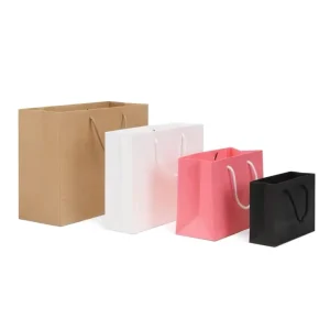 Custom New Design Size Logo Gift Paper Bag with Your Own Logo Paper Packaging Bags