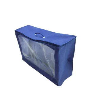 Custom Non Woven Blanket Storage Bag for Bedding Packaging with Clear Big Window