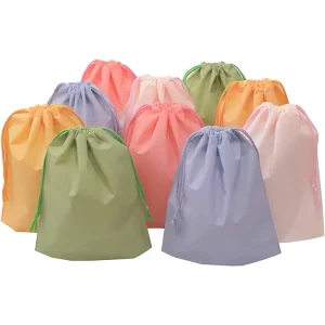 Custom Non Woven Drawstring Dustproof Pouch Bag Nonwoven Fabric Drawstring Bag for Clothes Packaging