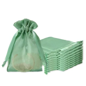 Custom Organza Mesh Drawstring Gift Bags Transparent Luxury Jewelry Packaging Pouch Fast Shipping Free Sample