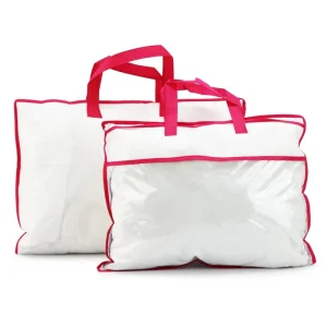 Custom PVC Non Woven Bedding Pillow Handle Packaging Bag