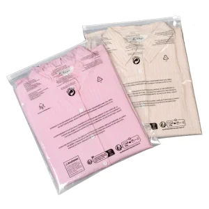 Custom Packaging Bag for Clothing Brand Logo Printed Clear Slider Zipper Lock PE Plastic Packaging Bags 12×16 Inch for Mailer