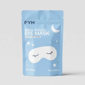Custom Packaging Bag with Cosmetic Eye Mask Packaging Logos Customizable Stand Up Pouch 3 Side Sealing Mylar Bags