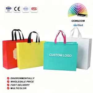 Custom Packaging Bags With Logo Reusable Non-woven Shopping Bag for Business