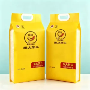 Custom Plastic Bags with Printed Logo Gusset Bottom Moisture Proof Four Sided Seal for Pet Food Packaging