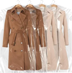 Custom Plastic Garment Bag Clear Dry Cleaner Laundry Bags for Long Dresses Skirt Coat Suit Shirt Jacket