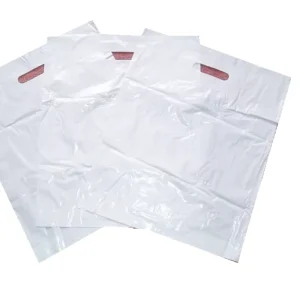 Custom Plastic Grocery Bags Clothing Packaging Carrier Bag Shopping Merchandise Bag With Portable Handle