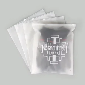 Custom Plastic T Shirt Bags Frosted Biodegradable Zip Lock Self Sealing Bag Packaging and Printing