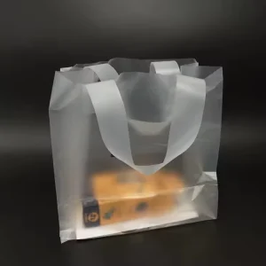 Custom Poly Bag Soft Loop Handles LDPE HDPE Tote Shopping Plastic Bag with Own Logo for Clothing Packaging