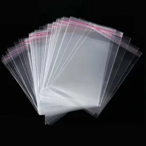 Custom Pouch Bag Transparent Clear Clothing Garment T shirt OPP Bags Plastic with Adhesive for Packaging