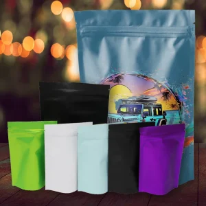 Custom Print Die Cut Resealable Special Shaped 1g 3.5g 7g 14g 28g Stand Up Pouch Food Packaging Plastic Ziplock 3.5 Mylar Bags