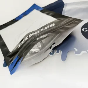 Custom Print Logo Eco Friendly Packaging Plastic Bags Clothing Ziplock Clear Garment Black Packaging Bag With Zipper