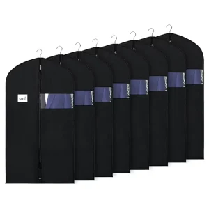 Custom Print Logo Non Woven Foldable Garment Pack Storage Man Suit Cover Bag Reusable Garment Bag With Hanger Hole