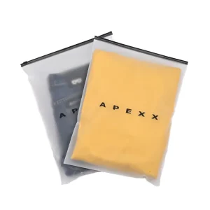Custom Print Recyclable LDPE Plastic T Shirt Clothing Ziplock Packaging Logo Zip Lock Frosted Zipper Poly Bag Shoes Socks