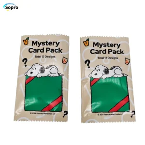 Custom Printed Aluminium Foil Back Sealed Packaging Card Pouch Odor Proof Mylar Bag for Game Cards