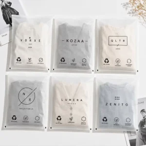 Custom Printed Biodegradable Glassine Bags for Clothing Packaging Eco Friendly Recyclable Glassine Paper Pouches