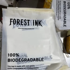 Custom Printed Biodegradable Recycled Package Bag Black Matte Frosted Zipper Ziplock Plastic Packaging Bags for Clothing Garment