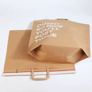 Custom Printed Biodegradable Self Kraft Mailer Pure Paper Bag With Recyclable Clothing Courier Shipping Bags