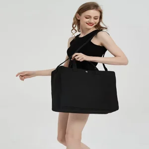 Custom Printed Canvas Beach Tote Bags for Heavy Solid Zipper Chains Rope Handle Oversize Sustainable