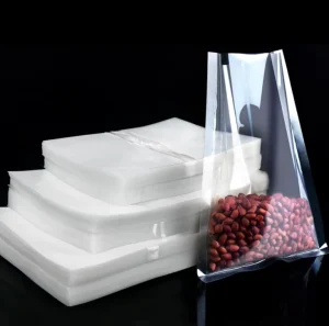 Custom Printed Cereals Dry Food 3 Sides Seal Food Grade Nylon Pouch Transparent Plastic Vacuum Packaging Bag Nylon Bag