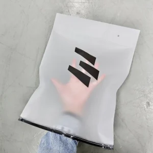Custom Printed Corporate Logo Zipper Bags Plastic Zipper Bags for T Shirt Hoodies