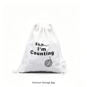 Custom Printed Cotton Drawstring Bag for Storage & Packaging