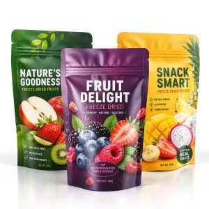 Custom Printed Design Resealable Plastic Bags Food Packaging Doypack Stand Up Pouch Zip Lock Mylar Bag With Logo