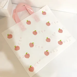 Custom Printed Durable Poly Plastic Square Bottom Soft Loop Handle Shopping Packaging Bag Clothing PE Gift Apparel Industry