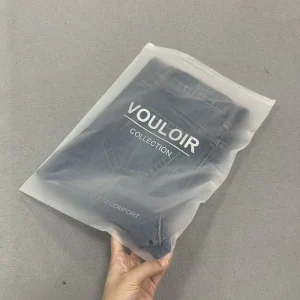 Custom Printed EVA Dustyproof Zip Lock T Shirt Underwear Garment Bag Frosted Matte Clothing Packing Plastic Bag