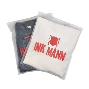Custom Printed Eco Friendly Ziplock Flat Bag Clear Black PE Garment Packaging for Shoes Socks Clothes Flat Zippered Storage