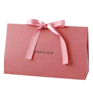Custom Printed Gold Stamping Luxury Paper Bags Packaging Boutique Recyclable Gift Shopping Bag With Ribbon Rope Your Own Logo