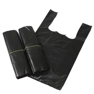 Custom Printed Handle T Shirt Poly Bags Plastic Packaging for Exhibition Use