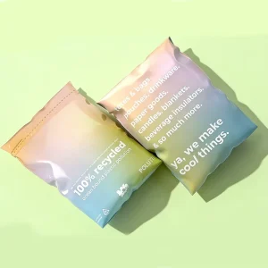 Custom Printed Logo Biodegradable Poly Home Compostable Side Gusset Shipping Bags for Shoes Socks Mailing Bag