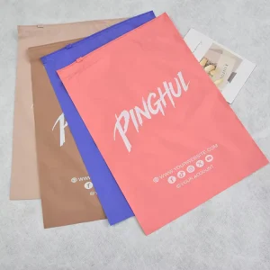 Custom Printed Logo Clothing Packaging Colorful Zipper Bag Slide Zip Lock T Shirt Underwear Frosted Matte Plastic Bags