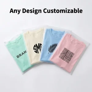 Custom Printed Logo Frosted PE Slider Zipper Bag Clothing T-Shirt Apparel Packaging Reusable Ziplock Poly Bag