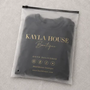 Custom Printed Logo Frosted Swimwear Packaging Bags With Thickened PE Material for Marketplace Apparel Sellers Factory Price