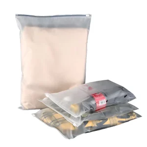 Custom Printed Logo Matte Zip Lock Clothing Bags Resealable Frosted Zipper Packaging T-Shirts Swimwear Apparel Plastic Bags