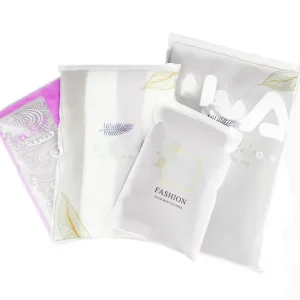 Custom Printed Logo Transparent PVC Zip Lock Bag Clear Plastic Zipper Pouch for Clothing Shoes Socks Packaging
