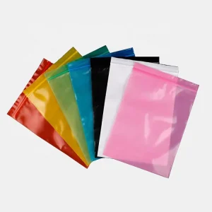 Custom Printed PE Zip Lock Plastic Bags Polyethylene Transparent Color Poly Zipper Bags for Garment Clothing Apparel Packaging