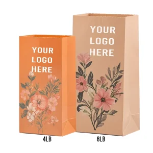 Custom Printed Packaging Bags with Logo Resealable Flat Bottom Pouch Food Grade for Retail Small Business
