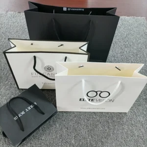 Custom Printed Paper Bags Reusable Sustainable Packaging for Retail Gifts Events