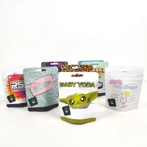 Custom Printed Plastic Packaging Bags with Hang Hole Recyclable for Supermarket Grocery Store